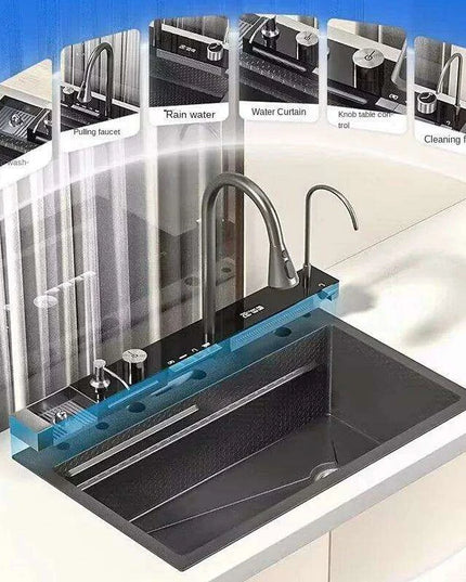 Sustainable Elegance: 304 Stainless Steel Waterfall Faucet for Modern Kitchens