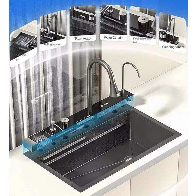 Sustainable Elegance: 304 Stainless Steel Waterfall Faucet for Modern Kitchens