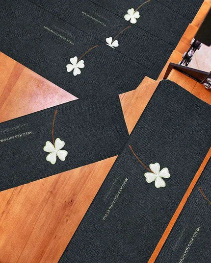 Stylish and Secure Plush Stair Mat Collection with Elegant Patterns