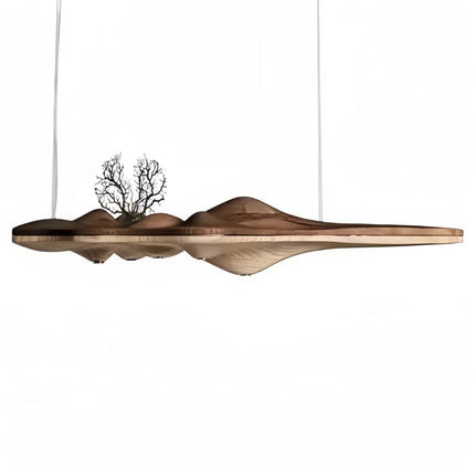 Light Up Your World Solid Wood LED Pendant Light - Modern Chandelier f