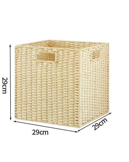 Stylish Woven Storage Basket – Versatile Organizer for Toys, Snacks, and Clothing with Convenient Handles