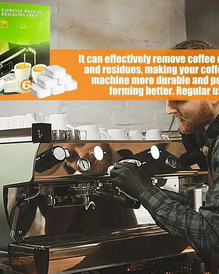 Espresso Machine Cleaning Tablets - 6-Pack Maintenance & Descaling Solution for Optimal Coffee Performance