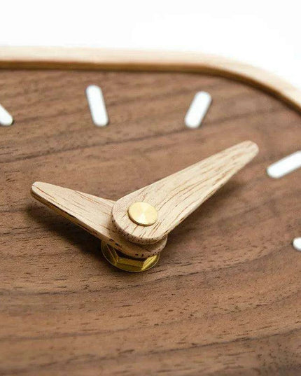 Elegant Black Walnut Table Clock - Modern Scandinavian Design