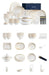 Korean-Inspired White Ceramic Dinnerware Set - Stylish Table Setting for Home Dining