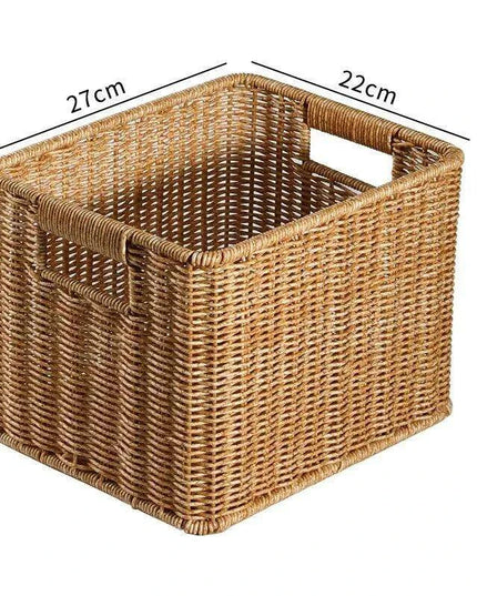 Nordic-Inspired Multi-Purpose Plastic Storage Basket for Home Organization