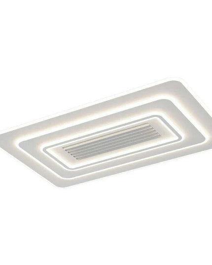 Sleek Bladeless Ceiling Fan with Integrated LED Lighting and Remote Control - Stylish Home Enhancement Solution