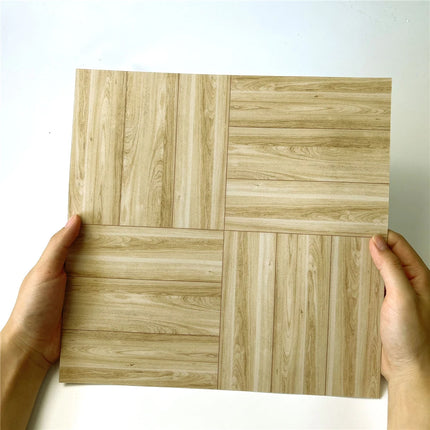 My Funny Life Self-Adhesive Wood Grain Floor Wallpaper - Thickened, Pe