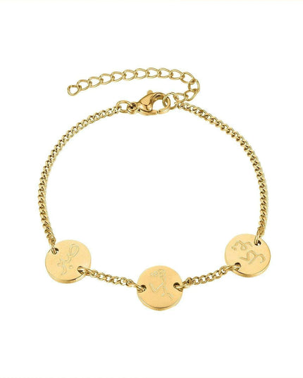 Eid Inspirational Arabic Bracelet - Symbols of Patience, Gratitude & Trust