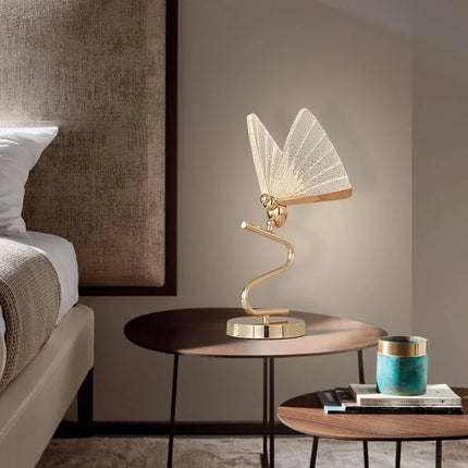 Butterfly Iron Art Lamp — Table & Floor, Luxury Crystal Design