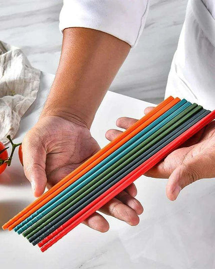 Vibrant Non-Slip Silicone Chopsticks Set for Sushi and Noodle Lovers