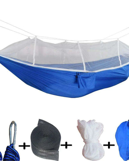 Outdoor Adventure Hammock with Insect Protection - Lightweight Portable Hanging Bed for Camping Comfort