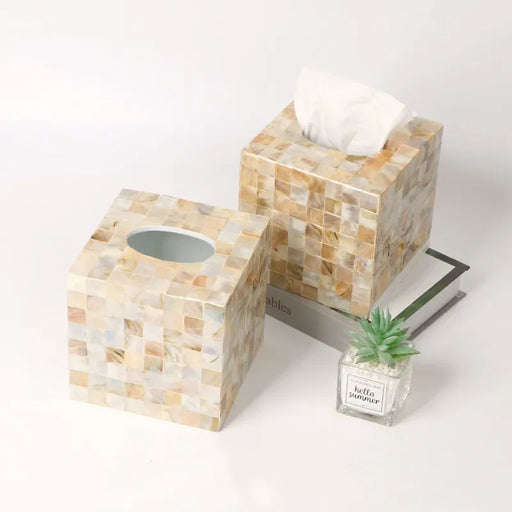 Shell Tissue Box with European Drawing Design - Elegant Home Storage Solution