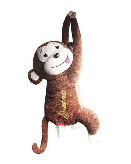 Monkey and Bunny Plush Tissue Box Cover - Ideal for Car and Home