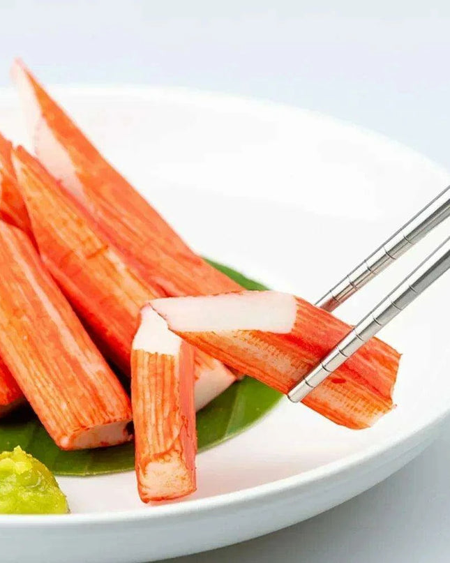 Elegant Non-Slip Stainless Steel Sushi Chopsticks Set for Asian Dining