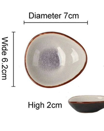 Chic Ceramic Soy Sauce Dipping Dish Set with Multi-Purpose Serving Tray