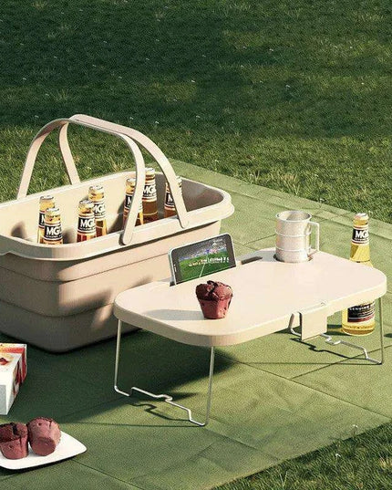 Ultimate All-in-One Picnic Basket for Outdoor Adventures - Compact and Versatile Storage Solution