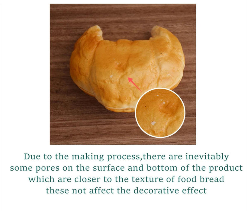 Realistic Golden Lava Croissant Bread Replica - Ideal for Photography and Decorative Displays