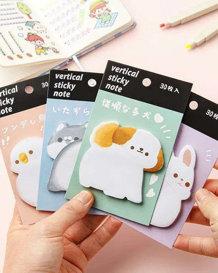 Animal Friends Sticky Note Collection - 30 Sheets of Fun Designs