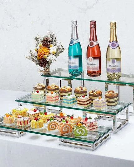 Elegant Stainless Steel Tea Buffet Stand for Sophisticated Entertaining