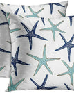 18x18 Inches / Blue Starfish / Set of 2