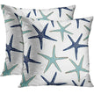 18x18 Inches / Blue Starfish / Set of 2