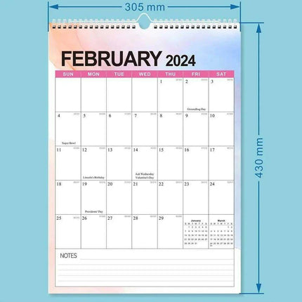 2024 Executive Spiral Bound Desk Calendar and Weekly Planner for Optimal Time Management
