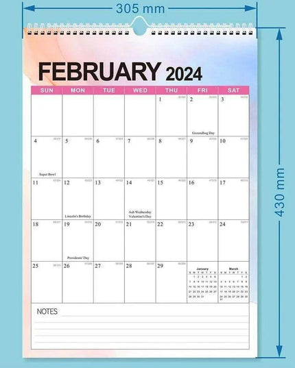 2024 Executive Spiral Bound Desk Calendar and Weekly Planner for Optimal Time Management