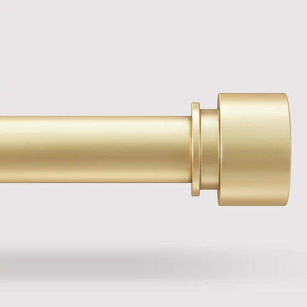 DFHH555 1" Heavy Duty Adjustable Curtain Rod, 30-60", Gold, Easy Insta