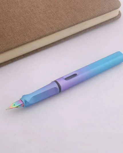 Elegant Aurora Blue-Purple Gradient Fountain Pen Set - Premium Writing Tool for Students and Professionals - Stylish EF Nib Design