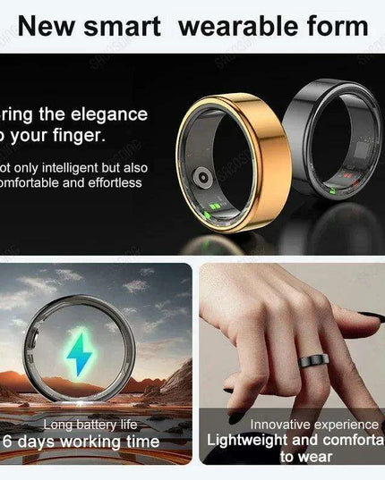 Advanced QRing Health & Fitness Monitor Ring - Comprehensive Heart Rate, Oxygen, Sleep & Activity Tracking