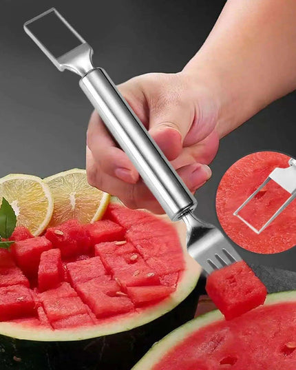 Ultimate 2-in-1 Stainless Steel Fruit Cutter and Serving Tool