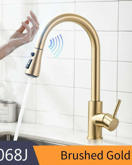 Smart Touch Sensor-Enabled Rotating Kitchen Faucet with Innovative Design