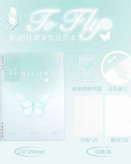 Customizable Ombre A5 & B5 Notebook Set for Stylish Office & School Essentials