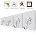 Moisture-Resistant Wall Hooks Set for Seamless Kitchen and Bathroom Organization