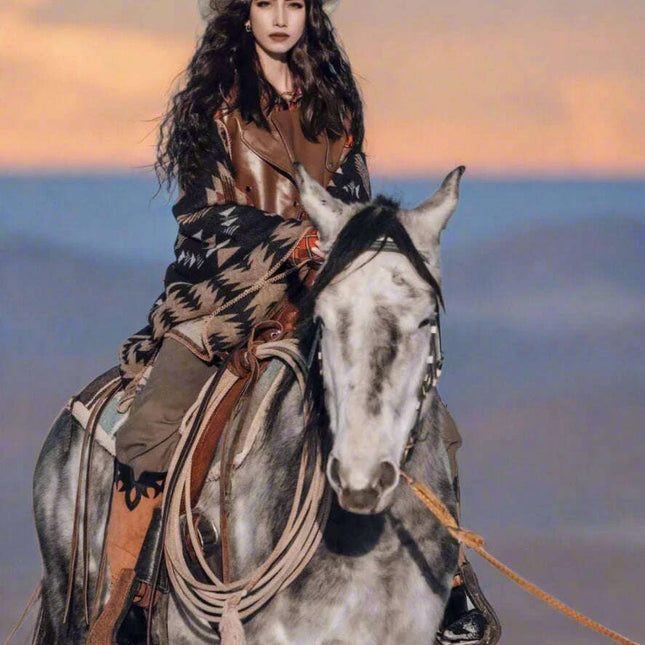 Unisex Western Style Wide Brim Straw Sun Hat for Beach Adventures - Adjustable 55-61cm