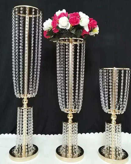 Elegant Crystal Acrylic Bridal Centerpiece Set - Luxurious Table Decor Collection