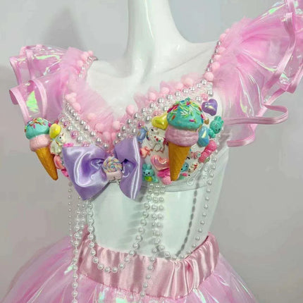 Glamorous Pink Sequin Dancewear - Women's Nightclub Outfit