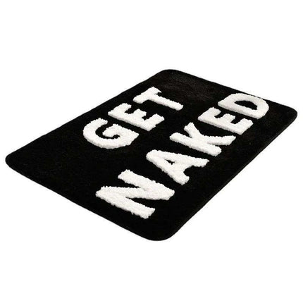 Playful Microfiber Bath Mat with Humorous "Nude Time" Design and Anti-Slip Safety Features