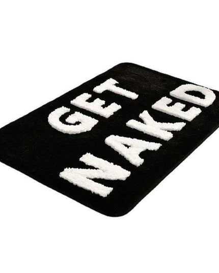 Playful Microfiber Bath Mat with Humorous "Nude Time" Design and Anti-Slip Safety Features