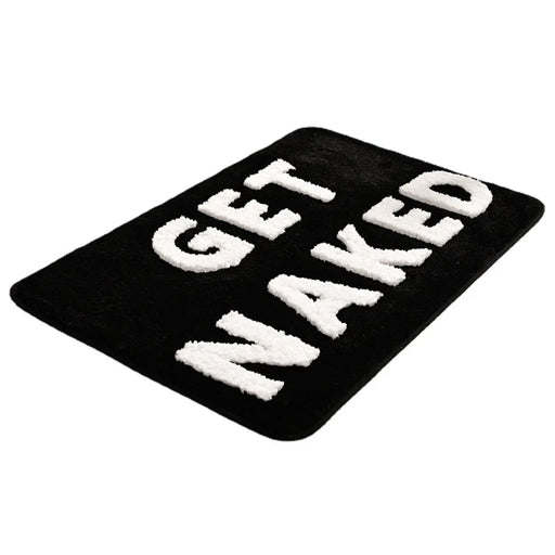 Microfiber Bath Rug with Get Naked Design and Anti-Slip Feature