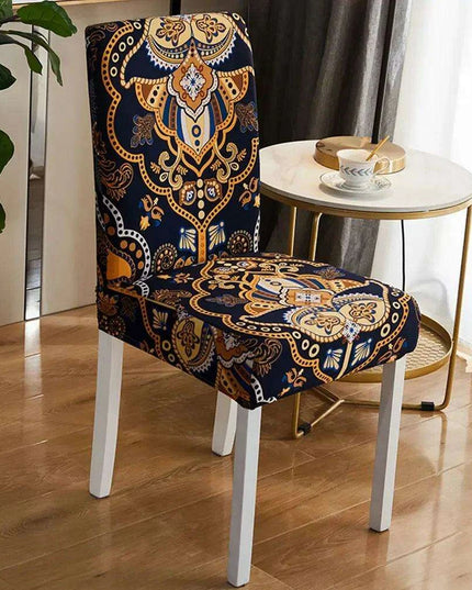 Elegant Bohemian Paisley Mandala Stretch Chair Slipcovers for Dining and Banquets