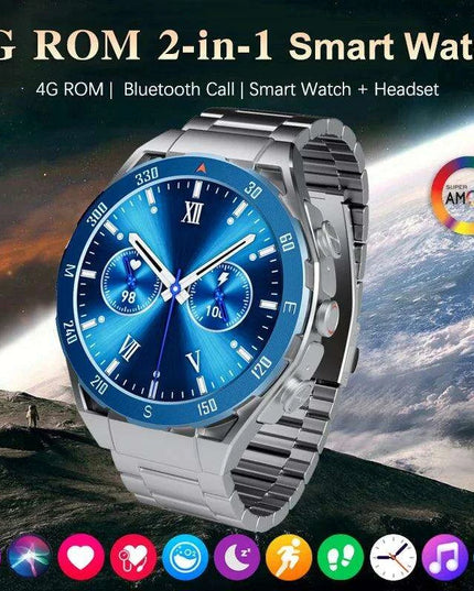 2024 Men's All-in-One Bluetooth Smartwatch with TWS Headphones and GPS Connectivity