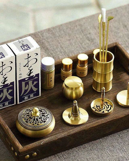 Brass Incense Creation Kit - Versatile Incense Burner Accessories for Yoga, Meditation, and Home Fragrance