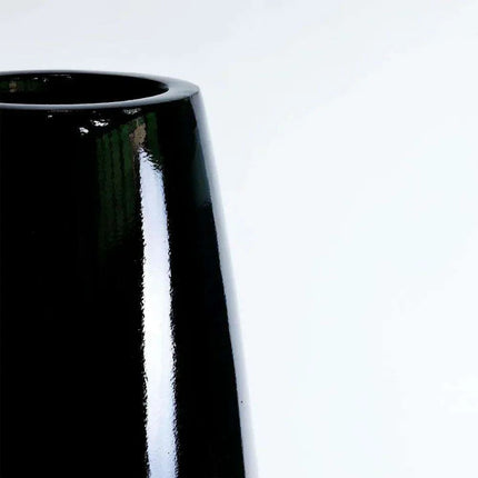 Elegant Black Resin Oversized Floor Vase for Stunning Home Decor