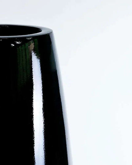 Elegant Black Resin Oversized Floor Vase for Stunning Home Decor