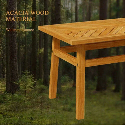 Elegant Acacia Wood Rectangular Coffee Table with Luxurious Walnut Finish for Contemporary Interiors