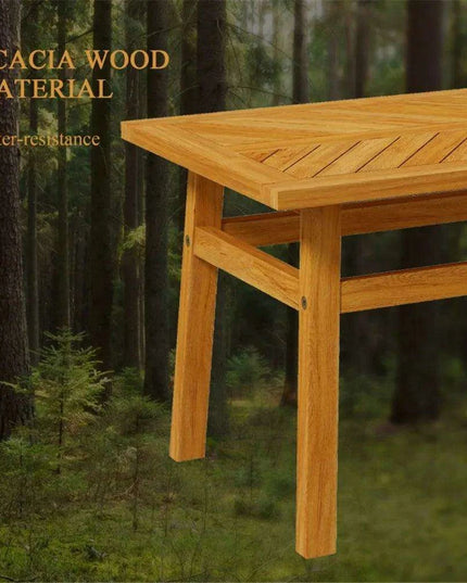 Elegant Acacia Wood Rectangular Coffee Table with Luxurious Walnut Finish for Contemporary Interiors