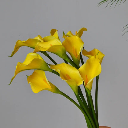 10-Piece EVA Calla Lily Artificial Flower Set — Bendable Stems, Home & Wedding Decor