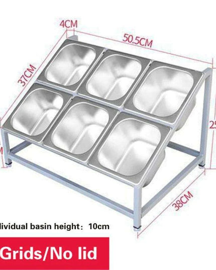 Milk Tea Shop Organizational Marvel: Multi-Grid Portion Basin Rack for Streamlined Efficiency