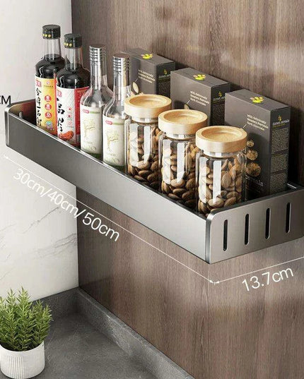 Space-Saving Aluminum Kitchen Shelf System